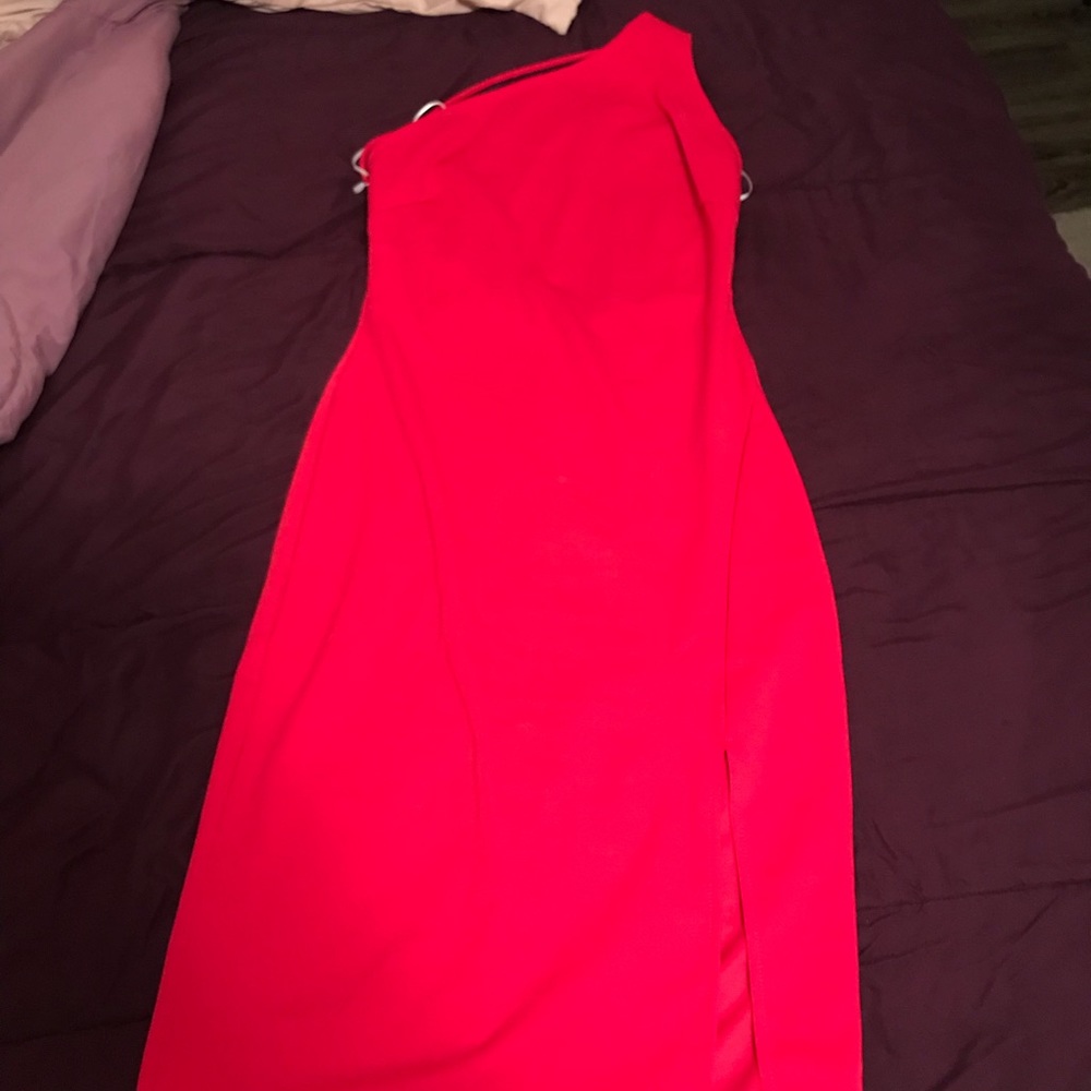 Fuschia One Shoulder Dress